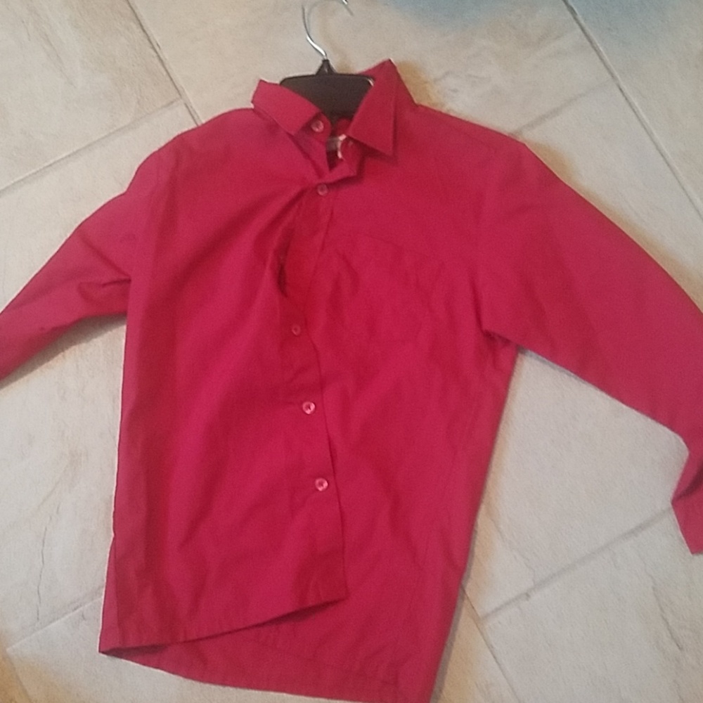 All red Johnnie suit shirt